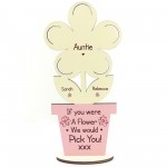 PERSONALISED Gift For Auntie Thank You Birthday Gift Wood Flower