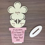 PERSONALISED Gift For Auntie Thank You Birthday Gift Wood Flower