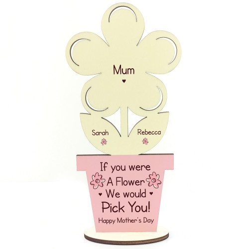 PERSONALISED Mothers Day Gift For Mum Flower Gift Daughter Son