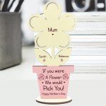 PERSONALISED Mothers Day Gift For Mum Flower Gift Daughter Son