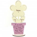 PERSONALISED Mothers Day Gift For Nanny Wood Flower Gift