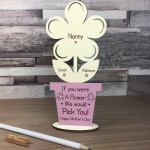 PERSONALISED Mothers Day Gift For Nanny Wood Flower Gift