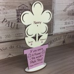 PERSONALISED Mothers Day Gift For Nanny Wood Flower Gift