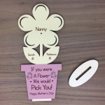 PERSONALISED Mothers Day Gift For Nanny Wood Flower Gift