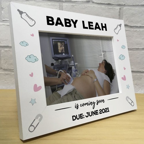 PERSONALISED First Scan Picture Photo Frame New Baby Scan