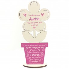 Auntie Poem Personalised Birthday Gift For Auntie Sister Flower