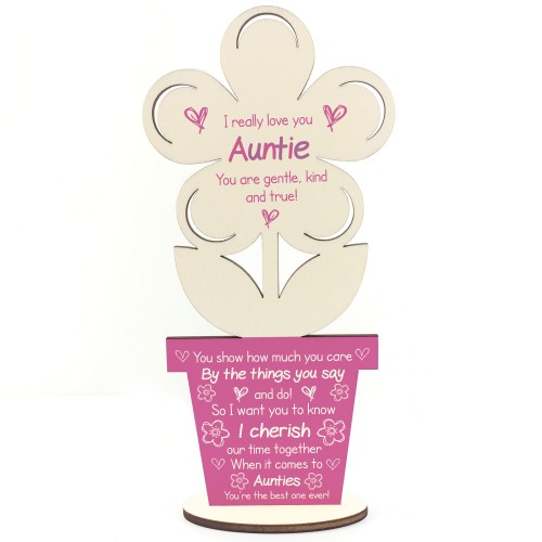 Auntie Poem Personalised Birthday Gift For Auntie Sister Flower