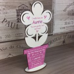 Auntie Poem Personalised Birthday Gift For Auntie Sister Flower