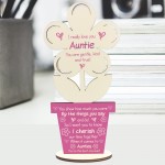 Auntie Poem Personalised Birthday Gift For Auntie Sister Flower