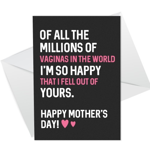 Funny Rude Mothers Day Card Joke Card For Mum From Daughter