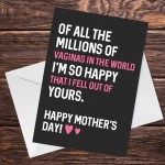 Funny Rude Mothers Day Card Joke Card For Mum From Daughter