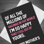 Funny Rude Mothers Day Card Joke Card For Mum From Daughter