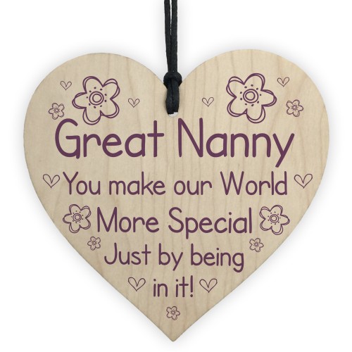 Great Nanny Gift For Birthday Mothers Day Heart Thank You Gift