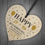 30th Birthday Funny Gift For Men Women Him Her Wooden Heart