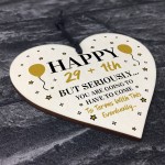 30th Birthday Funny Gift For Men Women Him Her Wooden Heart