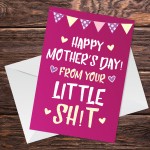 Funny Rude Mothers Day Card For Mummy Mum From Daughter Son