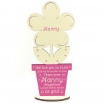 Novelty Gift For Nanny Personalised Wooden Flower Birthday Gift