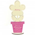 Novelty Gift For Nanny Personalised Wooden Flower Birthday Gift