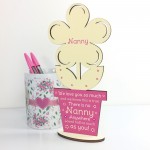 Novelty Gift For Nanny Personalised Wooden Flower Birthday Gift