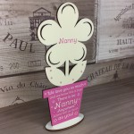 Novelty Gift For Nanny Personalised Wooden Flower Birthday Gift