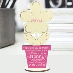 Novelty Gift For Nanny Personalised Wooden Flower Birthday Gift