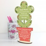 Mothers Day Poem Gift For Mum Wooden Flower Thank You Gift