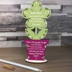 Mothers Day Poem Gift For Nan Wooden Flower Thank You Gift