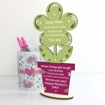 Mothers Day Poem Gift For Nan Wooden Flower Thank You Gift