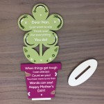 Mothers Day Poem Gift For Nan Wooden Flower Thank You Gift