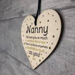 Nanny Gifts For Mothers Day Birthday Novelty Wooden Heart Gift