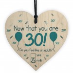 Funny 30th Birthday Gifts For Him Her Novelty Wood Heart Gift