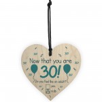 Funny 30th Birthday Gifts For Him Her Novelty Wood Heart Gift