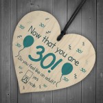 Funny 30th Birthday Gifts For Him Her Novelty Wood Heart Gift