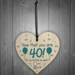 Funny 40th Birthday Gifts For Him Her Novelty Wood Heart Gift