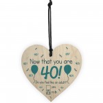 Funny 40th Birthday Gifts For Him Her Novelty Wood Heart Gift