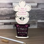 Personalised Mum Gift For Birthday Mothers Day Wooden Flower