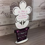 Personalised Mum Gift For Birthday Mothers Day Wooden Flower