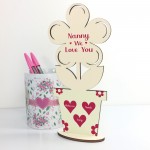 Personalised Birthday Mothers Day Gift For Nanny Wood Flower