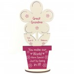 Personalised Gift For Great Grandma Birthday Mothers Day Flower