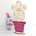 Personalised Gift For Great Grandma Birthday Mothers Day Flower