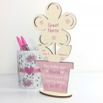 Personalised Gift For Great Nanny Birthday Mothers Day Flower