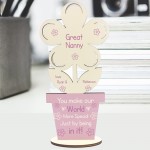 Personalised Gift For Great Nanny Birthday Mothers Day Flower