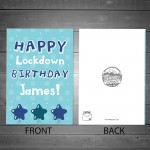 Personalised Happy Lockdown Birthday Card For Him Dad Uncle