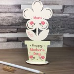 Personalised Gift For Mum On Mothers Day Wooden Flower
