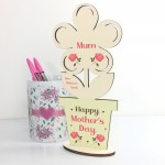 Personalised Gift For Mum On Mothers Day Wooden Flower