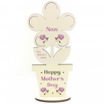 Happy Mothers Day Gift For Nan Wooden Flower Personalised