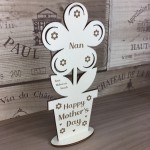 Personalised Gift For Nan On Mothers Day Wooden Flower