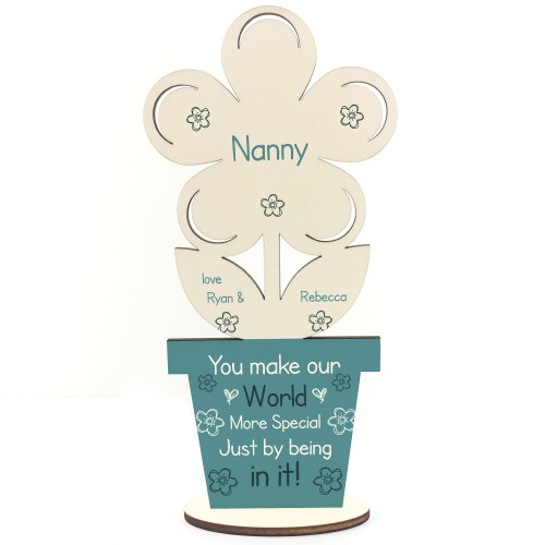 Personalised Nanny Gift For Birthday Mothers Day Flower Thankyou