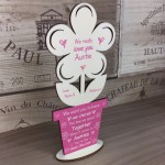 Personalised Auntie Poem Gift For Birthday Wood Flower Thankyou