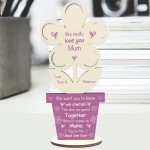 Personalised Mum Poem Mothers Day Birthday Gift For Mum Flower